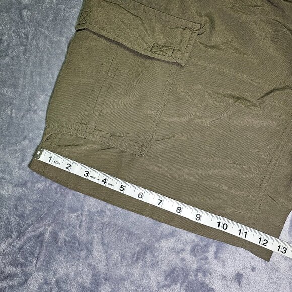 The North Face Men’s Hiking Shorts Size Medium Cargo Shorts with Belt Dark Green - Picture 9 of 9